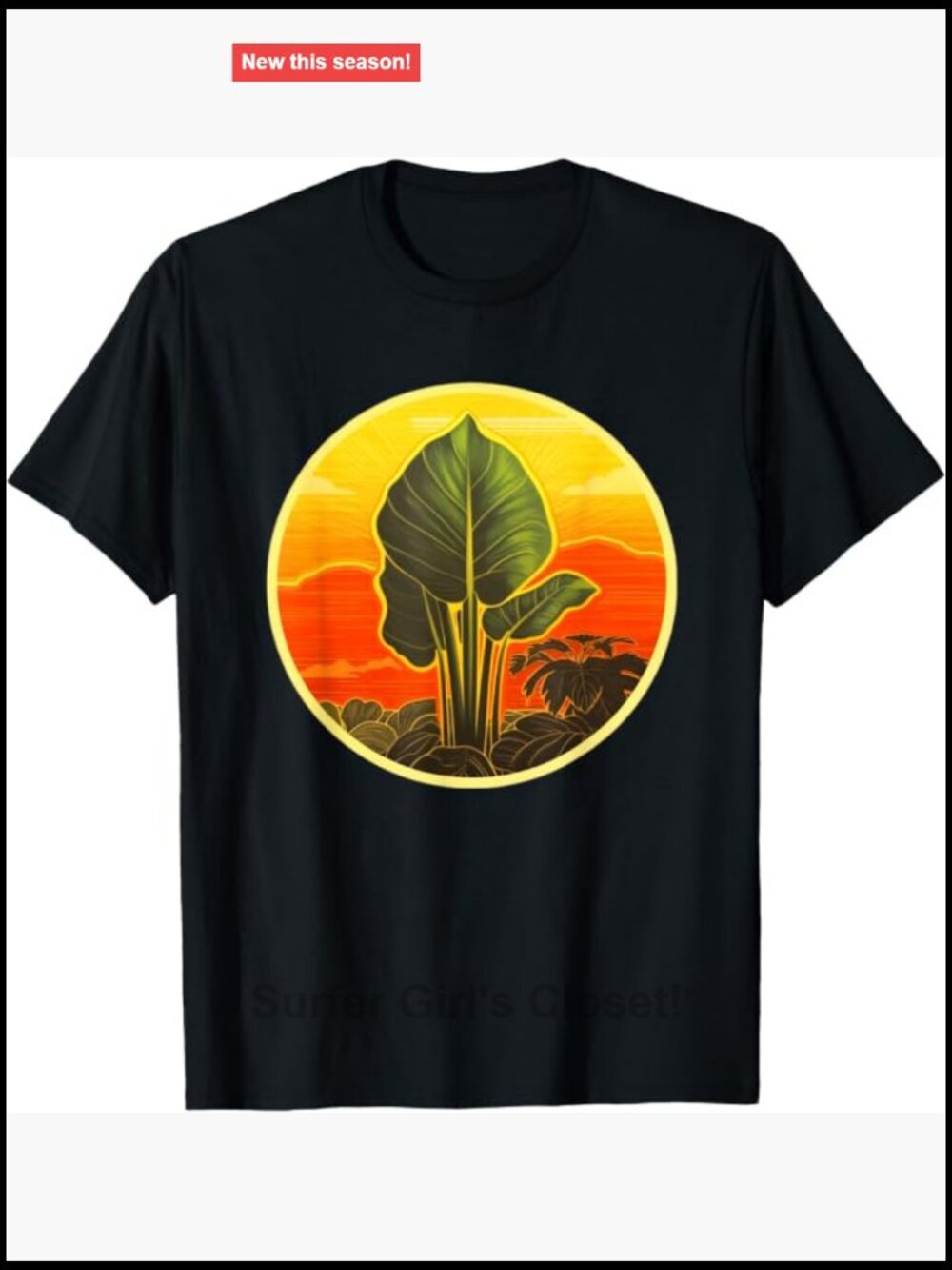 Short Sleeve T-Shirt Alocasia Plant Lovers Tropical Houseplant Design